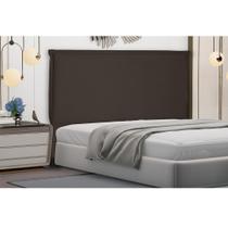 Cabeceira Garden Para Cama Box Solteiro 90 cm Suede Café S04 - D'Rossi