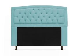 Cabeceira geovana king 195cm suede azul turquesa Cabeceira geovana king 195cm suede azul turquesa