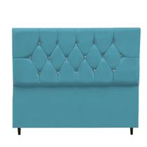 Cabeceira Geovana Para Cama Box Casal 140 cm Suede Azul Turquesa - CabrunShop