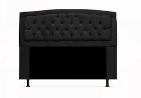 Cabeceira Geovana Para Cama Box Casal 140 cm Suede Preto - DL Decor