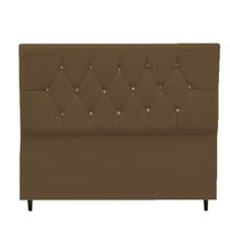 Cabeceira Geovana Para Cama Box Queen 160 cm Suede Marrom