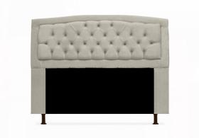 Cabeceira Geovana Para Cama Box Solteiro 90 cm Suede Bege - LM DECOR