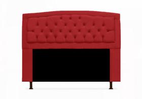 Cabeceira Geovana Para Cama Box Solteiro 90 cm Suede Vermelho - LM DECOR