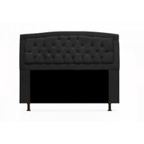 Cabeceira Geovana Queen 160 cm Suede Preto Cabeceira Geovana Queen 160 cm Suede Preto