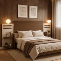 Cabeceira Grecia Regulavel 3 Tamanho, Solteiro, Casal e Queen com Nichos