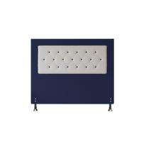 Cabeceira Havana 1,60 Cm Cama Box Queen Suede Azul Marinho