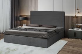 Cabeceira Helena 193Cm Para Cama Box King Suede Cinza