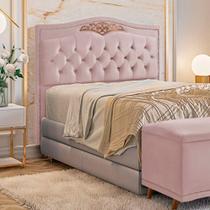 Cabeceira Holanda 195cm King Size Estofada Veludo Star Confort