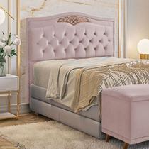 Cabeceira Holanda Plus Cama Box Casal 140cm Estofada Luxor Rose Shop das Cabeceiras