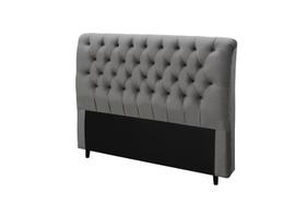 Cabeceira Imperatriz 1000 Plus Casal 1400mm Veludo Slim Chumbo - Simbal