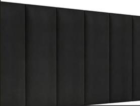 Cabeceira Imperial painéis verticais, Preto, Design Moderno, 1.40 Casal cama box Cabeceira Imperial painéis verticais, Preto, Design Moderno, 1.40 Casal cama box