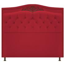 Cabeceira Imperio 195 cm Suede Vermelho