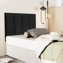Cabeceira Isis Clássica Painel Dobrável Cama Box Solteiro 0,90 cm Preto