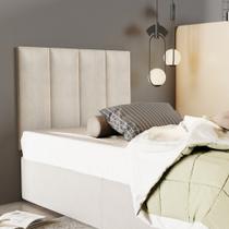 Cabeceira Isis Clean Painel Dobrável Estofada Cama Box Solteiro 0,90 cm Areia