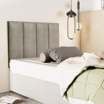 Cabeceira Isis Painel Dobrável Estofada Cama Box Solteiro 0,90 cm Marfim