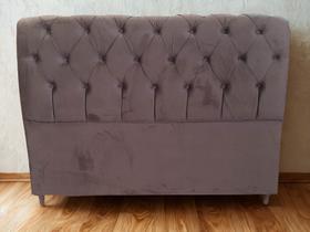 Cabeceira Italia Casal 1,38M Company Estofados Veludo Marrom Cabeceira Italia Casal 1,38M Company Estofados Veludo Marrom