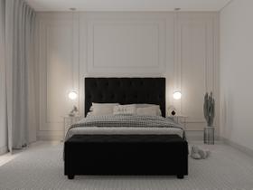 Cabeceira Italia Estofada Com Pés E Recamier Com Baú Para Cama Queen