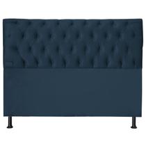 Cabeceira Jade 120 Cm Para Cama Box Suede Azul Marinho