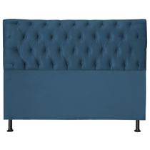 Cabeceira Jade 140 Cm Para Cama Box Suede Azul Royal