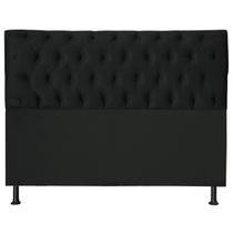 Cabeceira Jade 140 Cm Para Cama Box Suede Preto