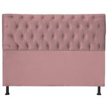 Cabeceira Jade 140 Cm Para Cama Box Suede Rosa