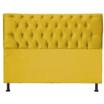 Cabeceira Jade 140Cm Para Cama Box Casal Suede Amarelo