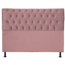 Cabeceira Jade 140Cm Para Cama Box Casal Suede Rosa