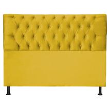 Cabeceira Jade 160Cm Para Cama Box Queen Suede Amarelo