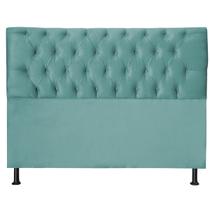 Cabeceira Jade 160Cm Para Cama Box Queen Suede Azul Turquesa