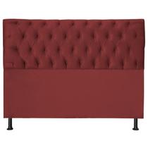 Cabeceira Jade 195 Cm Para Cama Box Suede Vermelho