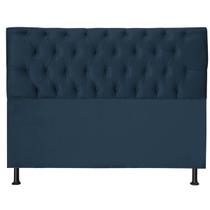Cabeceira Jade 195Cm Para Cama Box King Suede Azul Marinho