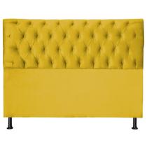 Cabeceira Jade 90 Cm Para Cama Box Suede Amarelo