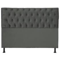 Cabeceira Jade 90 Cm Para Cama Box Suede Cinza Grafite