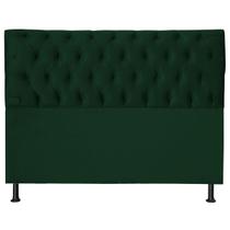 Cabeceira Jade 90 Cm Para Cama Box Suede Verde Militar