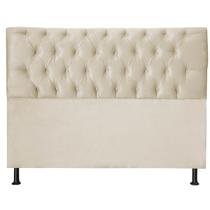 Cabeceira Jade 90Cm Para Cama Box Solteiro Suede Bege Claro