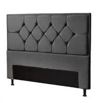Cabeceira Js Móveis Mali King 195 Cm Chumbo