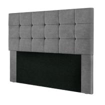 Cabeceira Julia Casal 140cm Estofada Suede Cinza Amassado VS Decor
