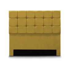 Cabeceira Julia para Cama de Casal 1,58 em Captone Suede Amarelo - Meu Lar Decorações