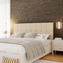 Cabeceira King 192cm Design Moderno para Quarto Linea Bege Areia Cabeceira King 192cm Design Moderno para Quarto Linea Bege Areia