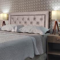 Cabeceira King 195 Cama Box Classic Diamond 1 Bege Suede Painel RBL