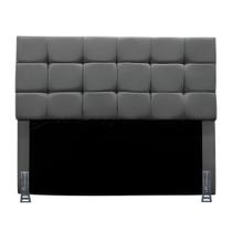 Cabeceira King 195 Cm Estofada Talita Em Suede Com Frame Cinza Cabeceira King 195 Cm Estofada Talita Em Suede Com Frame Cinza