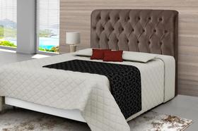 Cabeceira King Estofada Atenas Chocolate