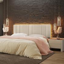Cabeceira King Estofada com LED