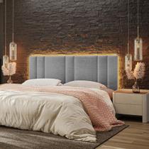 Cabeceira King Estofada com LED