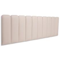 Cabeceira King Estofada de Colar na Parede Kit 10 Placas Modelo Arredondada - Várias Cores