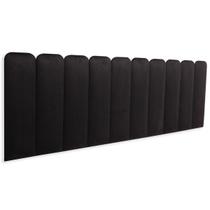 Cabeceira King Estofada de Colar na Parede Kit 10 Placas Modelo Arredondada - Várias Cores