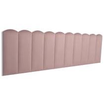Cabeceira King Estofada de Colar na Parede Kit 10 Placas Modelo Nuvem - Várias Cores