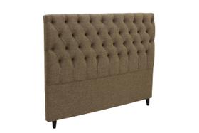 Cabeceira King Estofada Embaixatriz Marrom Claro - Simbal