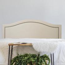 Cabeceira King Estofada para Cama Box Curva Luxo com Tachas 193x60cm