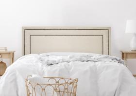 Cabeceira King Estofada Para Cama Box - Reta Luxo Dupla Com Tachas 193 x 60